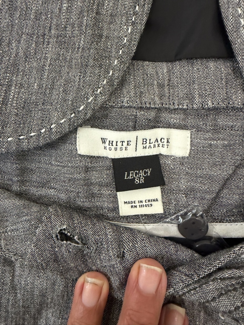 WHBM Gray Women's 2Pc Pant Suit Set - NWT - Picture 9 of 11